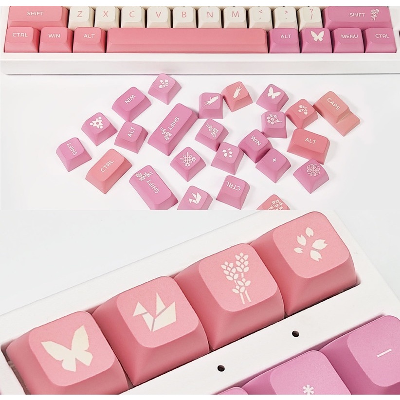 137 Phím Rouge keycaps XDA Profile Gradient Hoàng hôn PBT Dye Sub Bàn phím cơ học Keycap