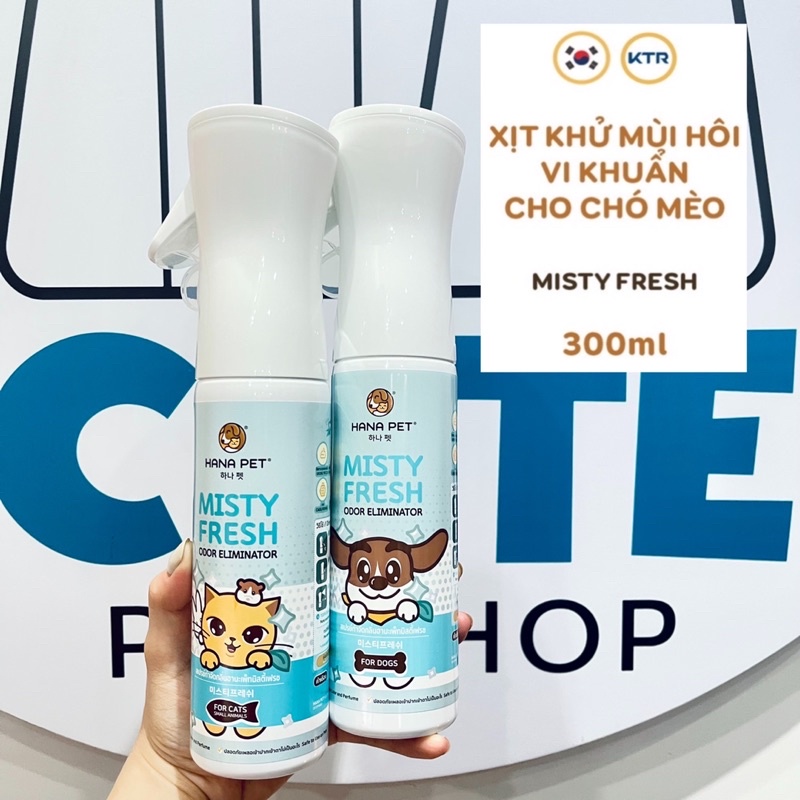 Xịt khử mùi, khử khuẩn Misty Fresh an toàn cho thú cưng 300ml