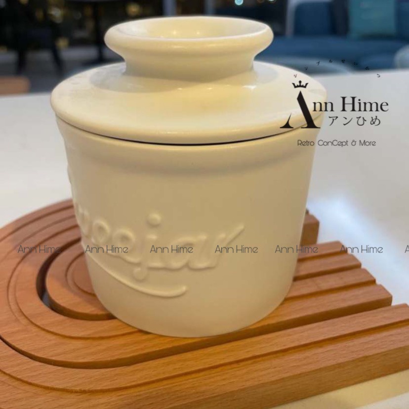 Khay Đựng Bơ Bằng Sứ Có Nắp Đậy Cho Quầy Tủ Lạnh