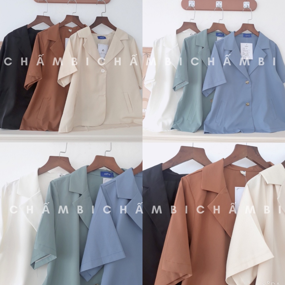 Áo vest cách điệu A.231, áo khoác cổ vest dáng ngắn hai cúc style Hàn Quốc cực xinh - Thời trang nữ Chấm Bi