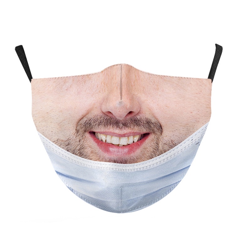 Khẩu trang vải in 3D hình mặt người chủ đề TikTok vui nhộn | BigBuy360 - bigbuy360.vn