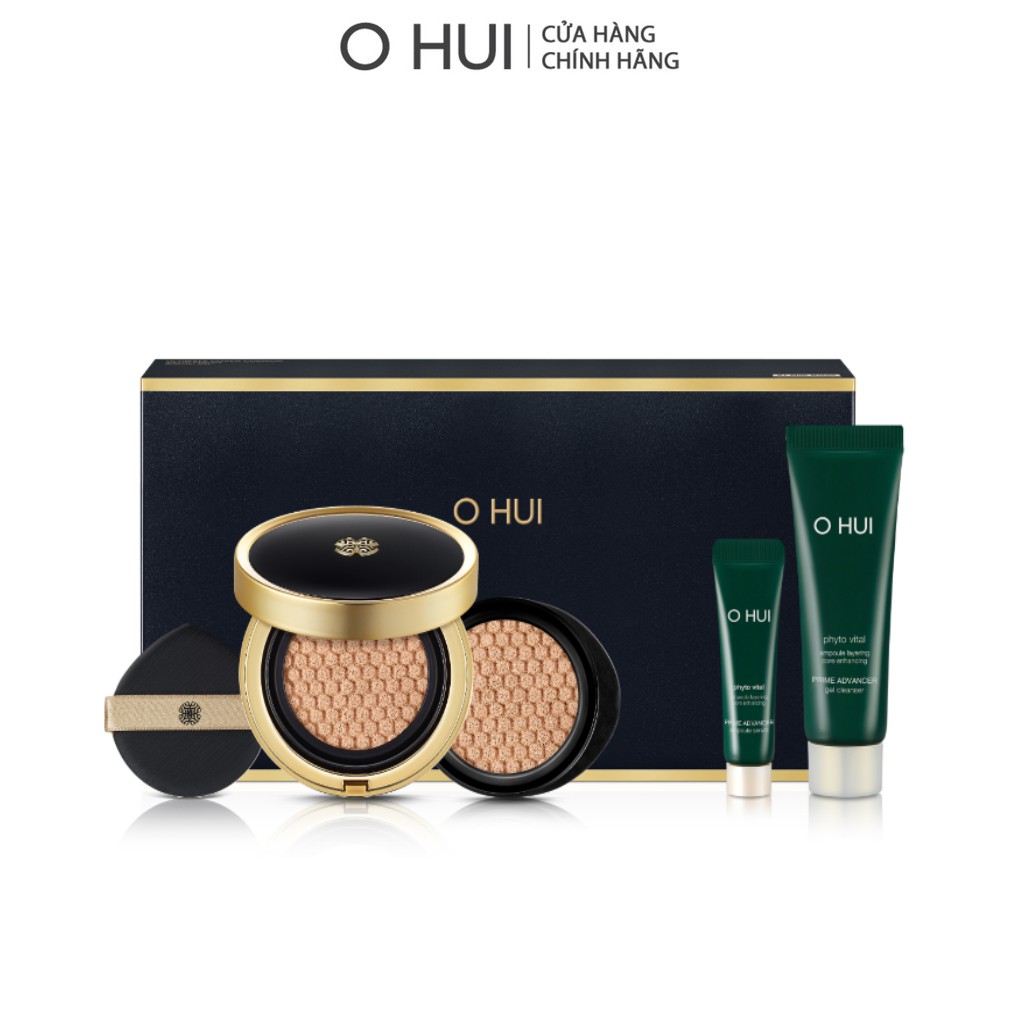Bộ Phấn nước dưỡng ẩm cho lớp nền trong suốt O HUI Ultimate Cover Cushion Satin Finish 30g | BigBuy360 - bigbuy360.vn