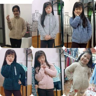 [XẢ LỖ HẾT LÔ] ÁO KHOÁC LÔNG CỪU TRẺ EM KHÔNG MŨ BÉ TRAI BÉ GÁI