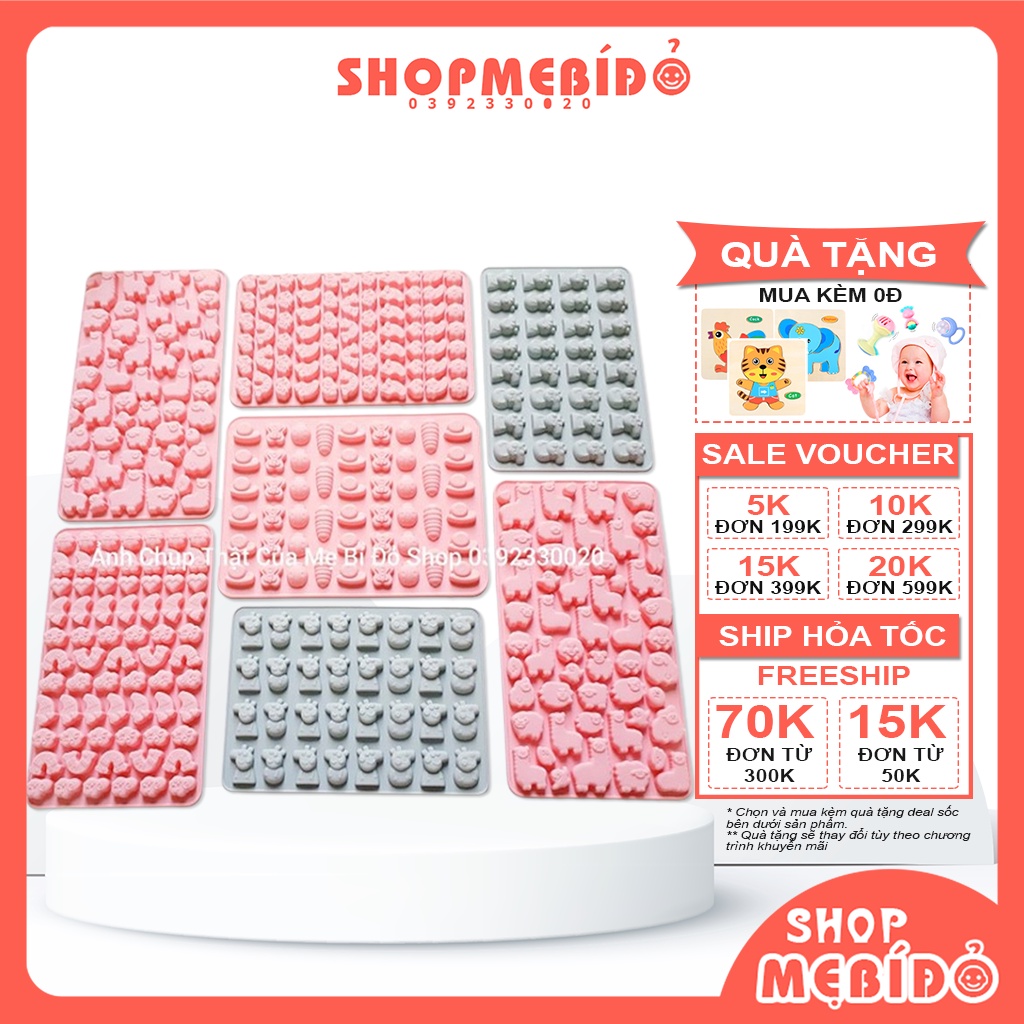 Khuôn Silicon Làm Kẹo Dẻo Thạch Socola Ống Bơm Và Gelatin