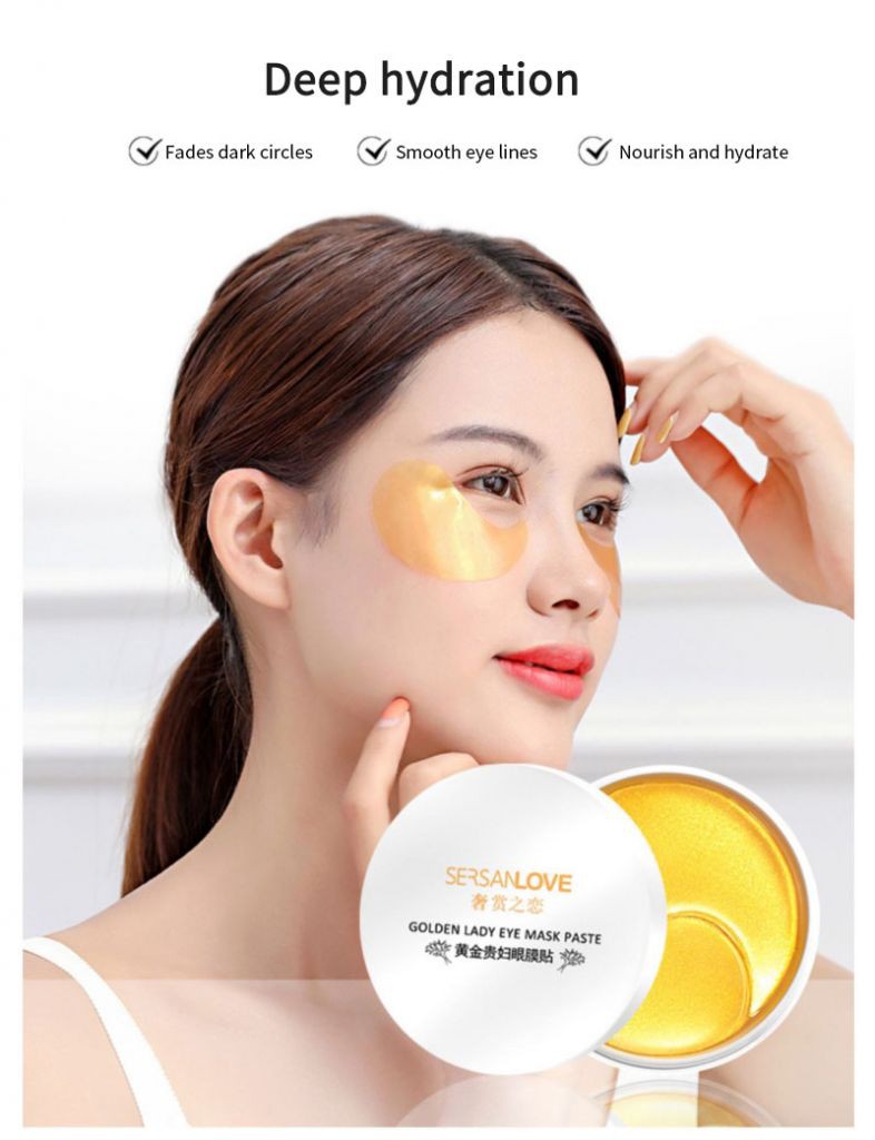 [Hàng mới về] Hộp 60 Miếng Mặt Nạ Mắt Collagen Vàng 24K Chống Nếp Nhăn Lão Hóa Loại Bỏ Quầng Thâm