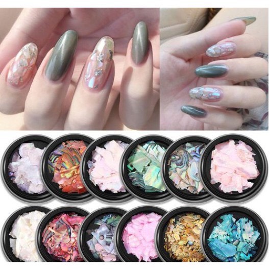 Xà cừ vân đá , vân gỗ không tước.trang trí móng dành cho Nail