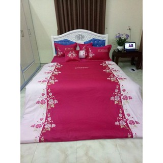 CHĂN GA GỐI CƯỚI COTTON LỤA