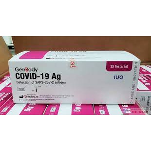 1 HỘP 25 BỘ T.E.S.T N.H.A.N.H C.O.V.I.D ==> G.E.N.B.O.D.Y -19 A.G ( HÀNG MỸ )