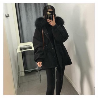 Áo parka đen siêu đẹp kèm ảnh thật