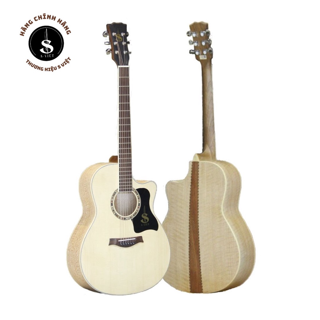 [Mã BMBAU300 giảm 10% đơn 499K] Đàn guitar acoustic cao cấp full gỗ thịt mã Custom-ES24 và Custom-ES32