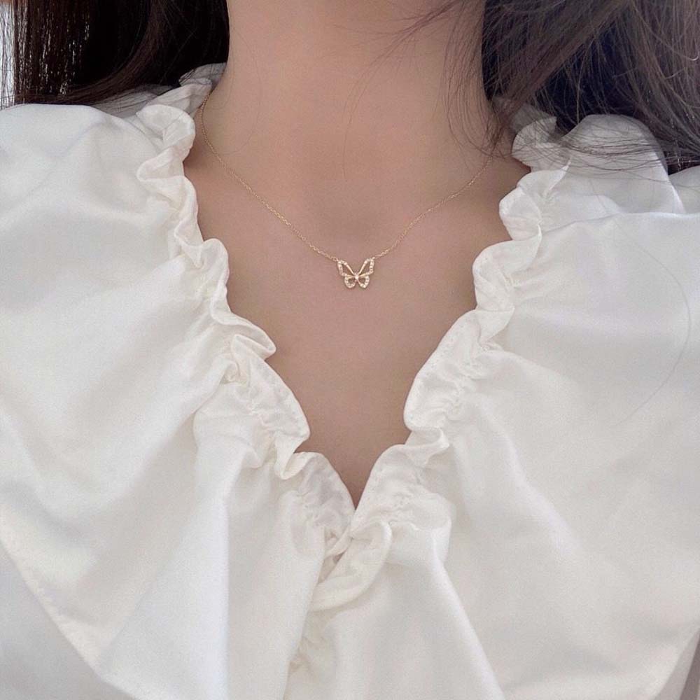 Vòng cổ mặt dây hình bướm phong cách Hàn Quốc thời trang xinh xắn cho nữ