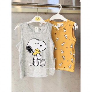 BÁN SỈ SET 2 ÁO BA LỖ SNOPY CHO BÉ