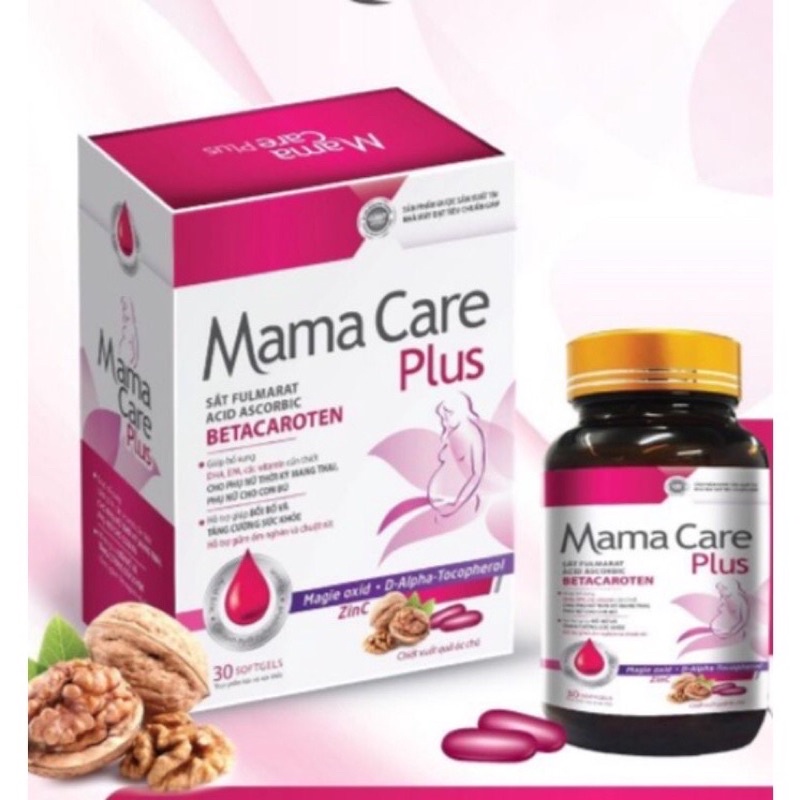 ✅Viên Uống Mama Care Plus Hỗ trợ Sắt , Kẽm, Dinh Dưỡng mẹ bầu và cho on bú ( hộp 30v)