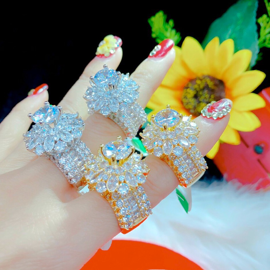 Nhẫn Bản To 2 Màu Sang Chảnh ĐỦ Size - Nhẫn Nữ Đẹp