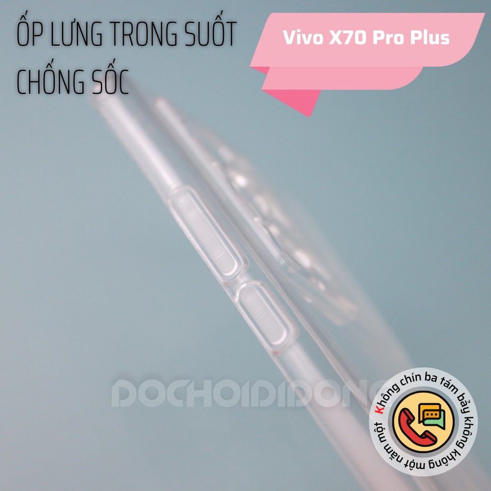 Ốp Lưng Dẻo Trong Suốt Cho Vivo X70 Pro Plus Chống Sốc Bảo Vệ Camera