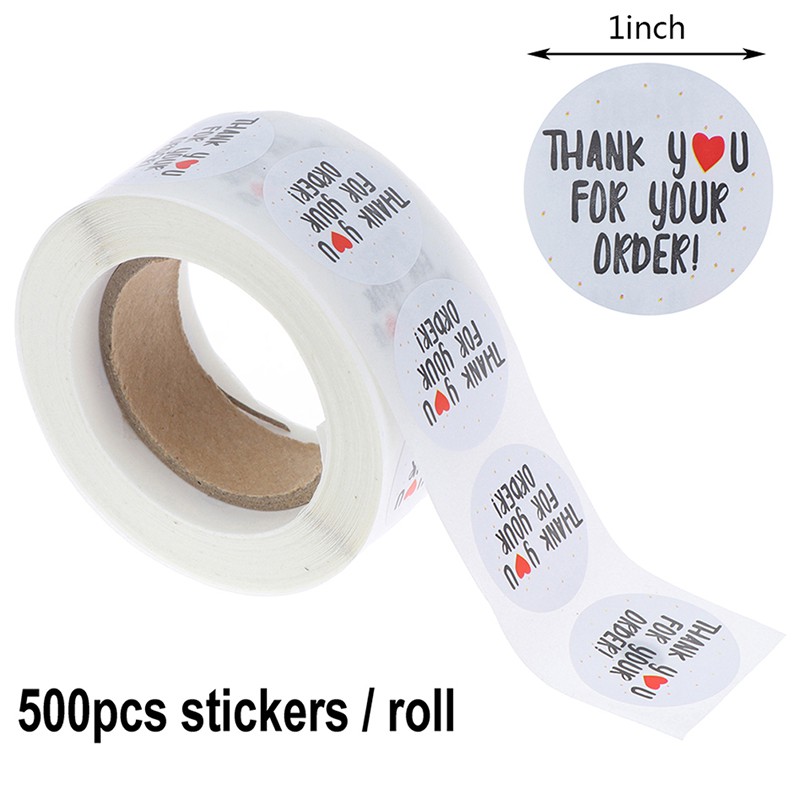 Cuộn 500 Miếng Dán Chữ Thank You Trang Trí Quà Tặng