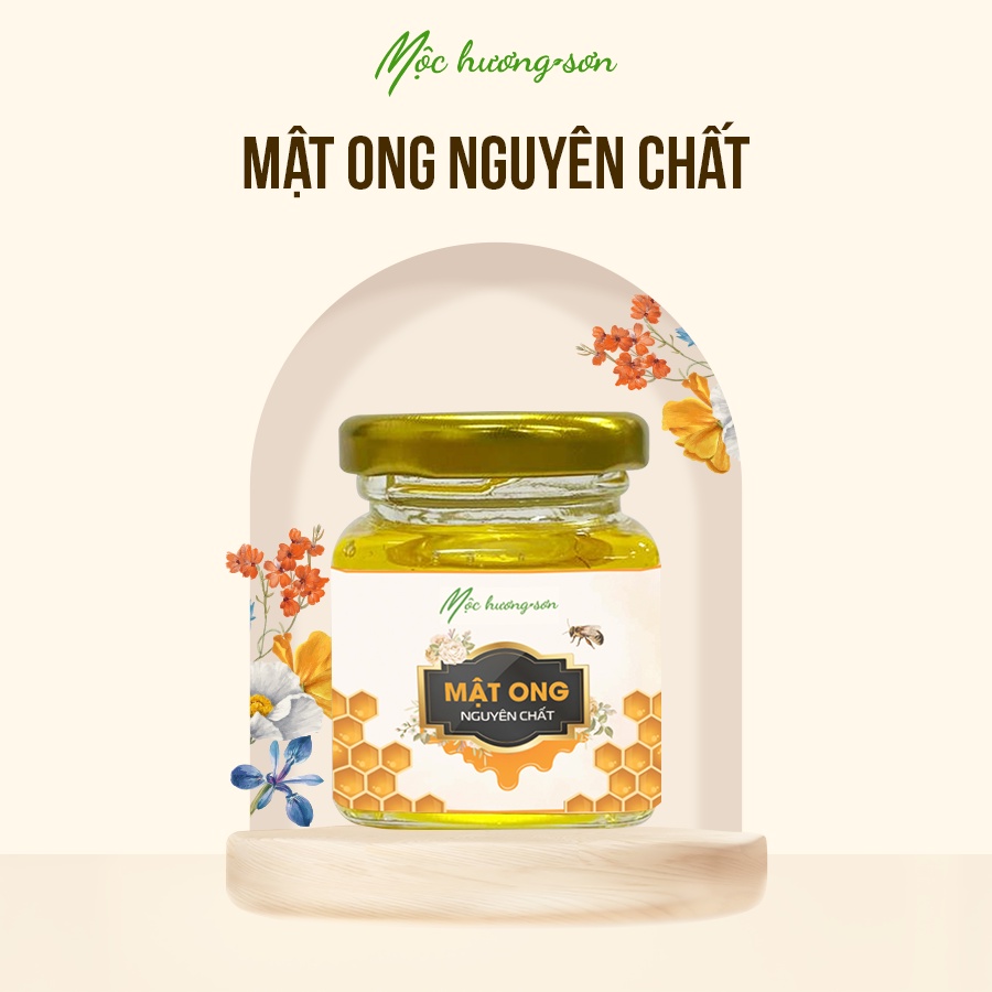 Mật Ong Nguyên Chất thương hiệu Mộc Hương Sơn lọ thủy tinh dung tích 50ml