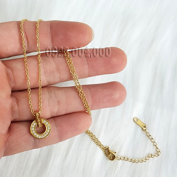 Dây chuyền nữ, dây chuyền titan mặt tròn DZ1631