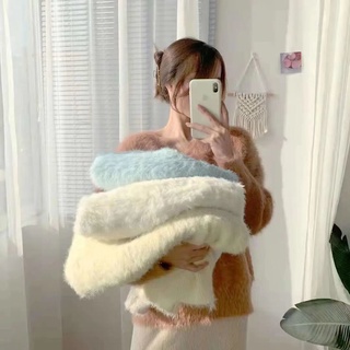 Áo len lông thỏ cao cấp siêu mềm mịn , ao len nữ mùa đông đáng yêu