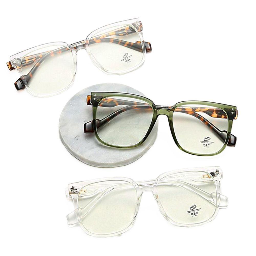 Kính Chống Ánh Sáng Xanh Gọng Tròn Họa Tiết Da Báo Phong Cách Hàn Quốc Dành Cho Nam