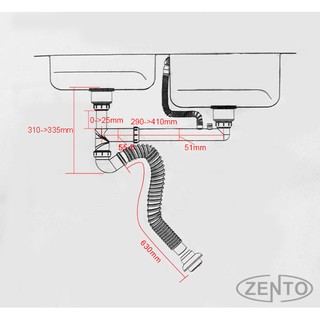Bộ xi phông Zento XP418