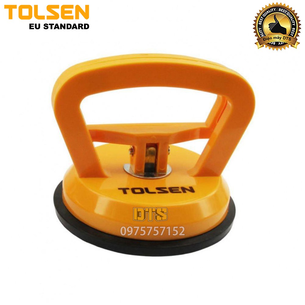 Tay hít kính đơn cầm tay, hút kính 1 chấu cầm tay TOLSEN 115mm, hút gạch thân nhựa ABS siêu bền, nâng kính tối đa 25kg