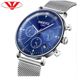 Đồng hô nam 6 kim dây lưới thép Nibosi 2331 (fullbox Nibosi)
