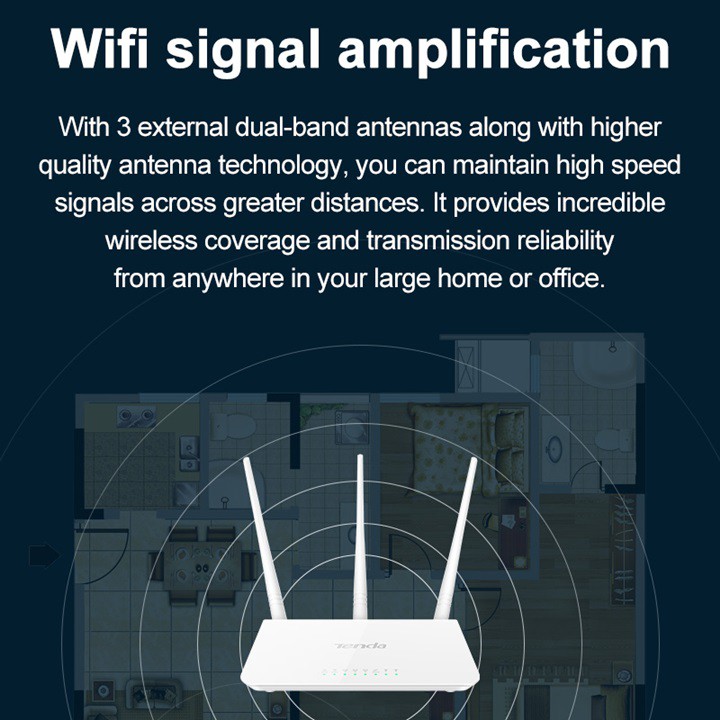 Bộ Phát Wifi Router Tenda F3 300Mbps 3A Anten 1 Wan, 3 Lan Port | BigBuy360 - bigbuy360.vn