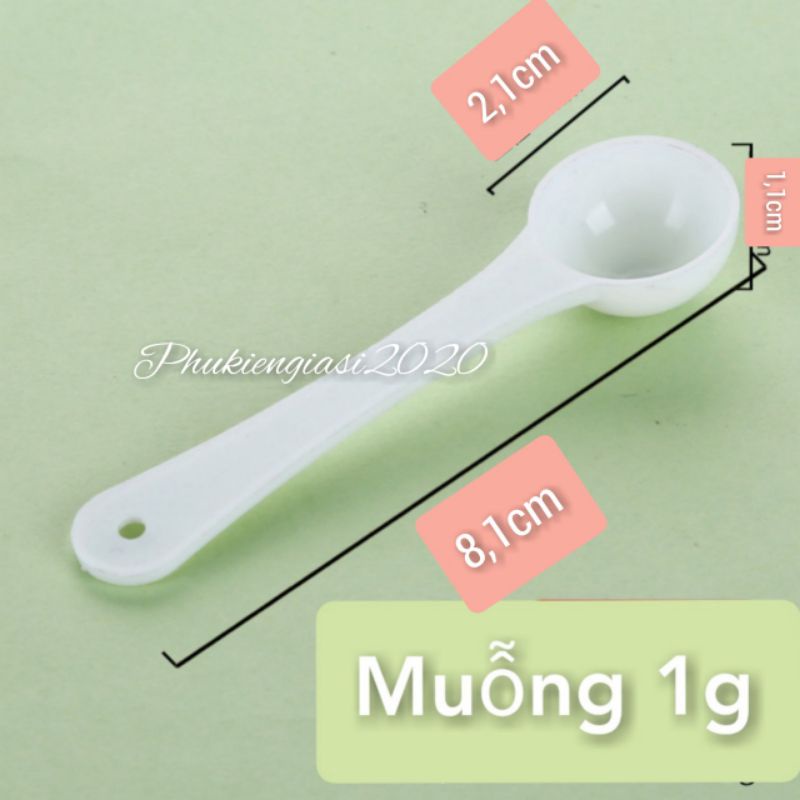 Muỗng định lượng nguyên liệu, gia vị, múc bột 1g
