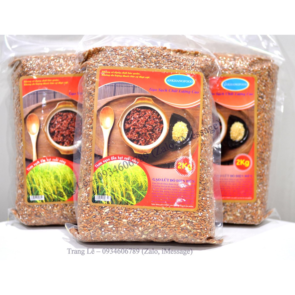 Combo 6kg gạo lứt dẻo Điện Biên, mỗi túi 2kg