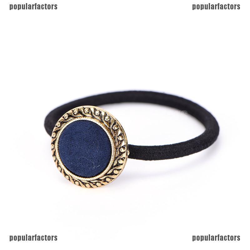 Dây Cột Tóc Co Giãn Cao Mặt Tròn Phong Cách Hàn Quốc Cho Nữ