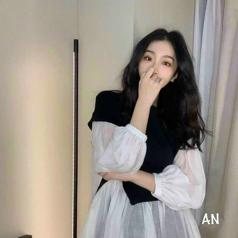 Áo babydoll cột dây 1 bênsiêu dễ thương