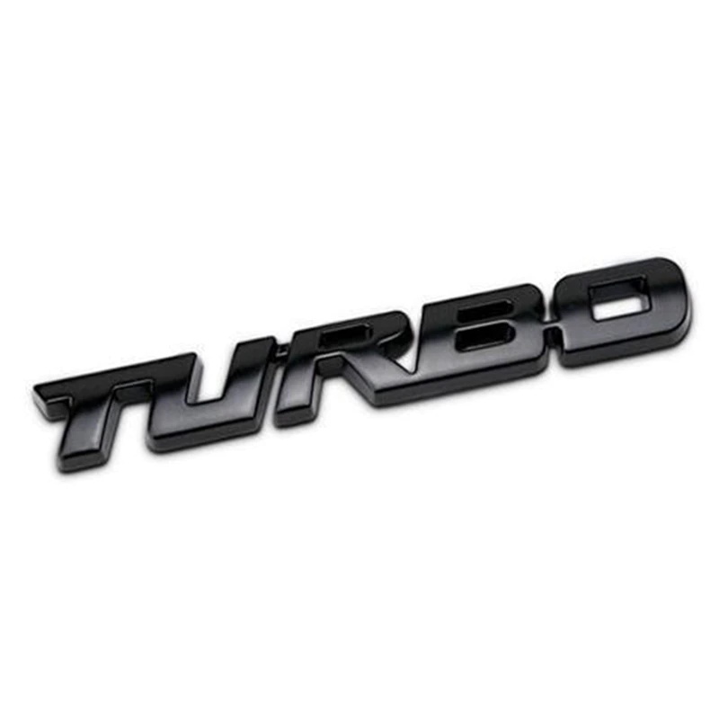 Tem Logo Chữ Nổi TURBO Kim Loại Dán Xe Ô Tô