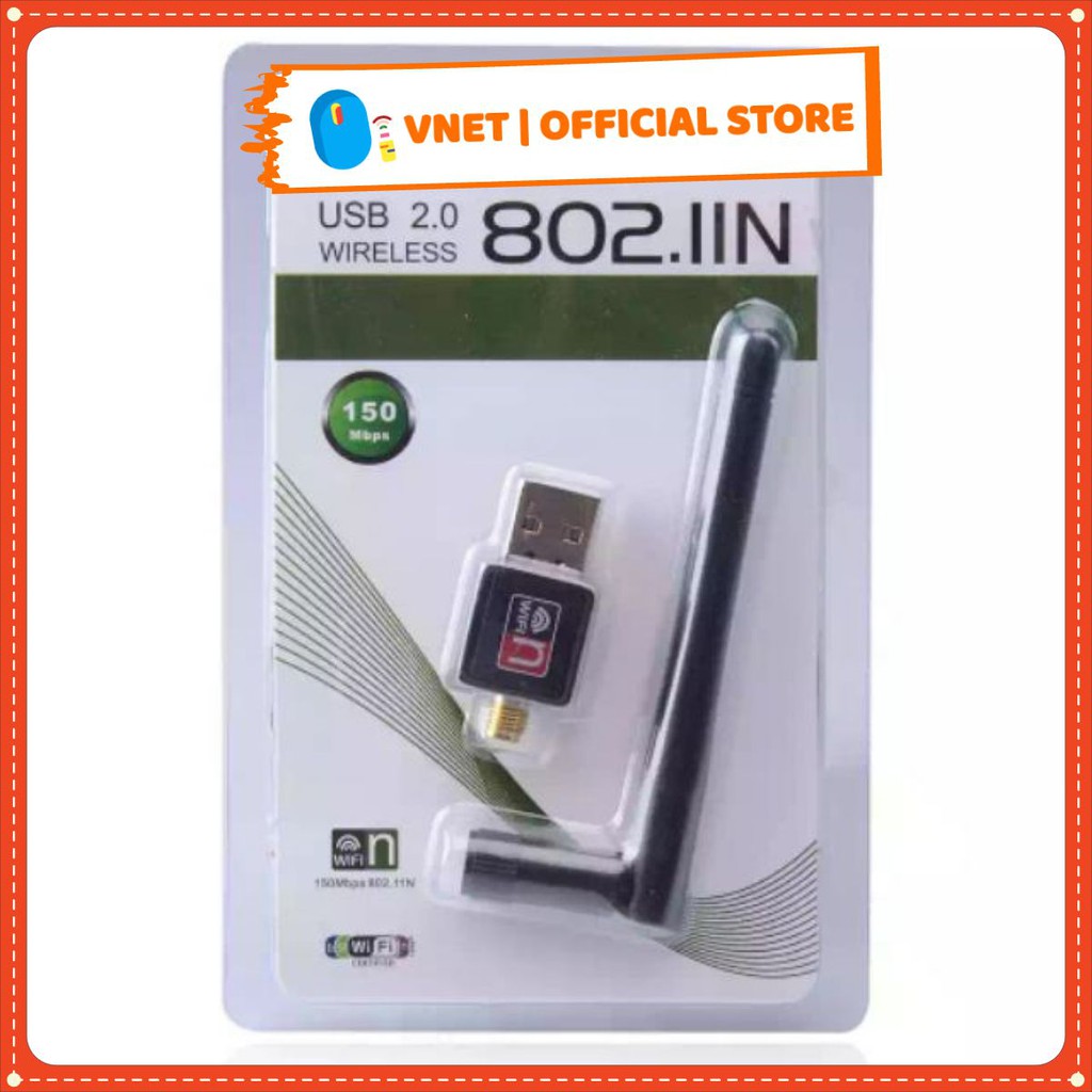 [Loại 1] Usb thu wifi 802.11N có Râu tốc độ 150Mb