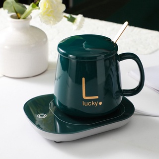 Bộ máy hâm nóng sữa đồ uống tiện lợi kèm cốc sứ lucky