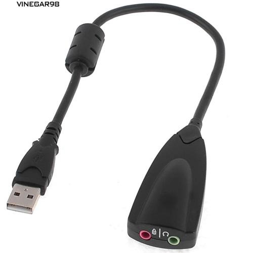 Dây cáp card âm thanh 3D kết nối bằng cổng USB 2.0 và 3.5mm cho tai nghe | BigBuy360 - bigbuy360.vn