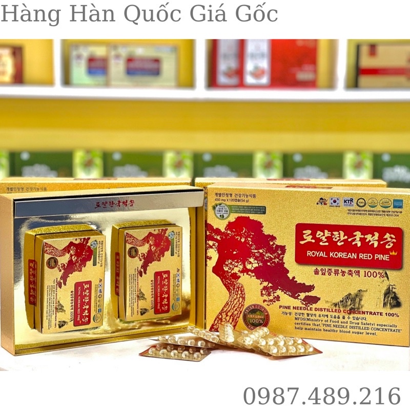 Tinh Dầu Thông Đỏ Chính Phủ Hàn Quốc Royal Red Pine 120 Viên
