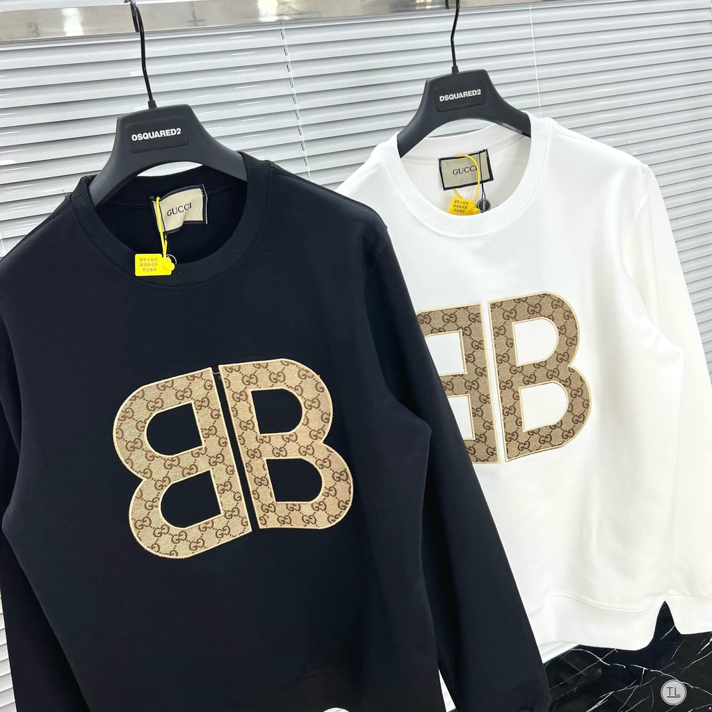 Áo Nỉ Dài Tay Nam Nữ In Chữ BB, Áo Sweater Thu Đông - AK38