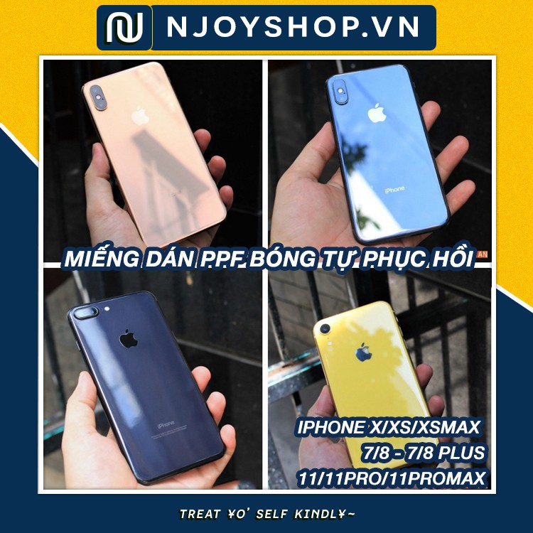 [KEO DÍNH 100%] DÁN PPF IPHONE MẶT SAU LẤP LÁNH IPHONE 7 8 7 PLUS 8 PLUS X XS XSMAX XR 11 PRO MAX