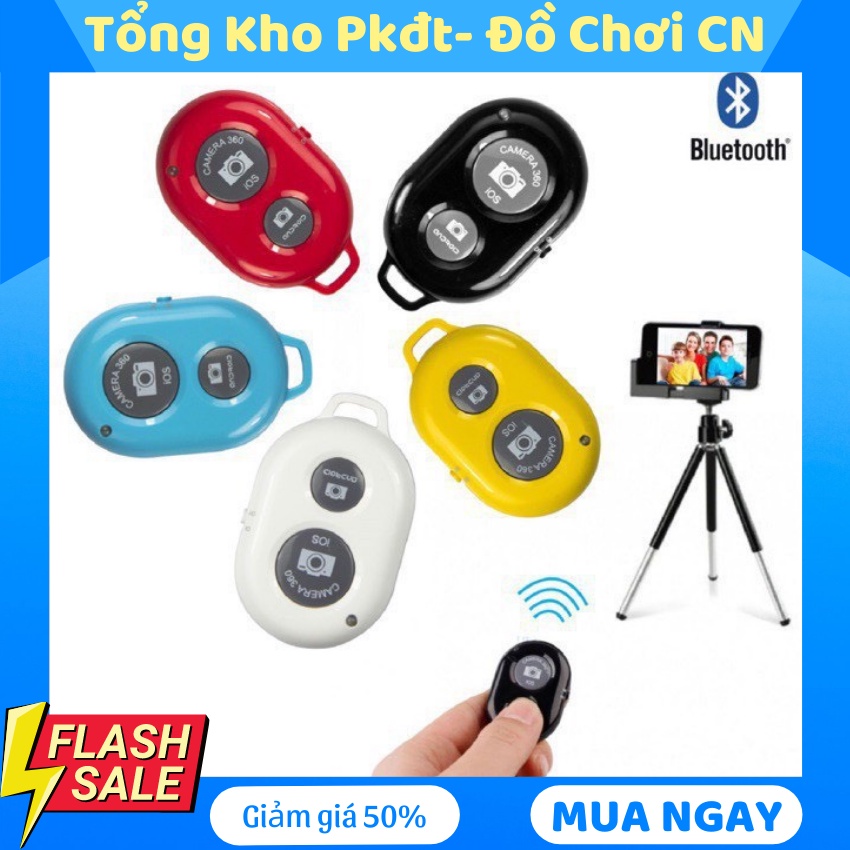 Điều khiển chụp ảnh từ xa 🔹 CAO CẤP 🔹 điều khiển nút bấm Remote Bluetooth thiết kế nhỏ gọn, tiện lợi mang theo
