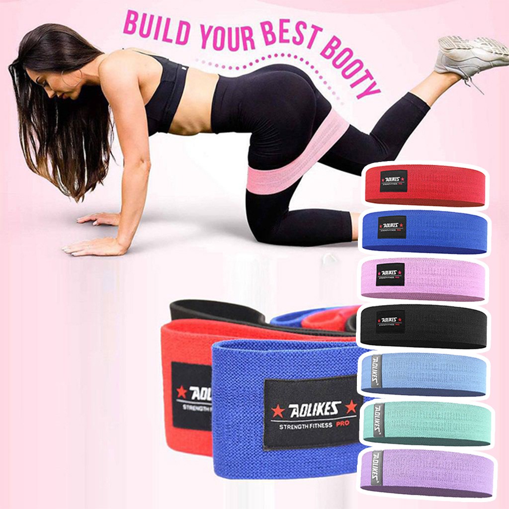 Dây tập gym mini band - Dây kháng lực cao su Aolikes đàn hồi tập chân mông AL 3603