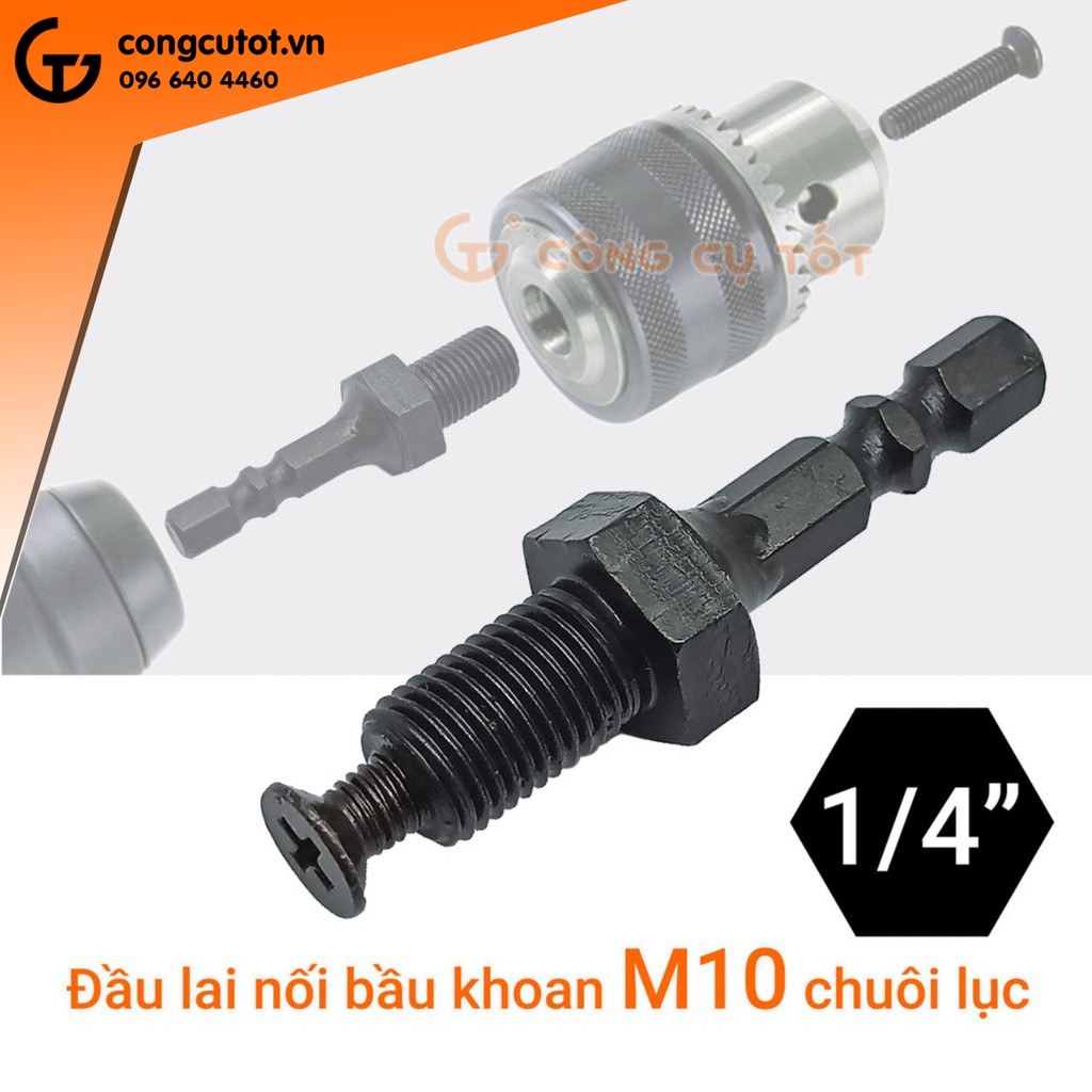 Đầu nối bầu khoan chuôi lục