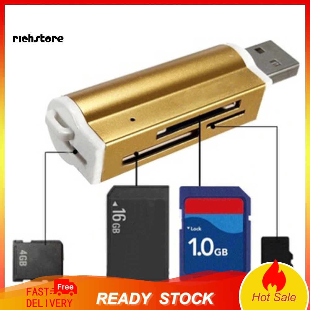 Đầu Đọc Thẻ Nhớ USB 2.0 Micro SD TF MMC SDHC MS Tốc Độ Cao | BigBuy360 - bigbuy360.vn