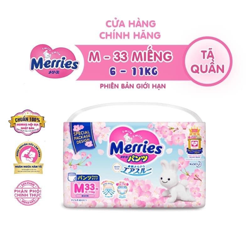 Tả / Bỉm Quần Merries M58/ L44/ XL38/ XXL26