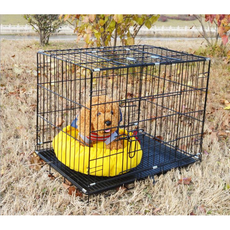 [ TẶNG KHAY VỆ SINH ] Lồng Chó Mèo Sơn Tĩnh Điện Kích Thước 70x50x60cm Gấp Gọn 3 Kích Cỡ Nhiều Màu Sắc