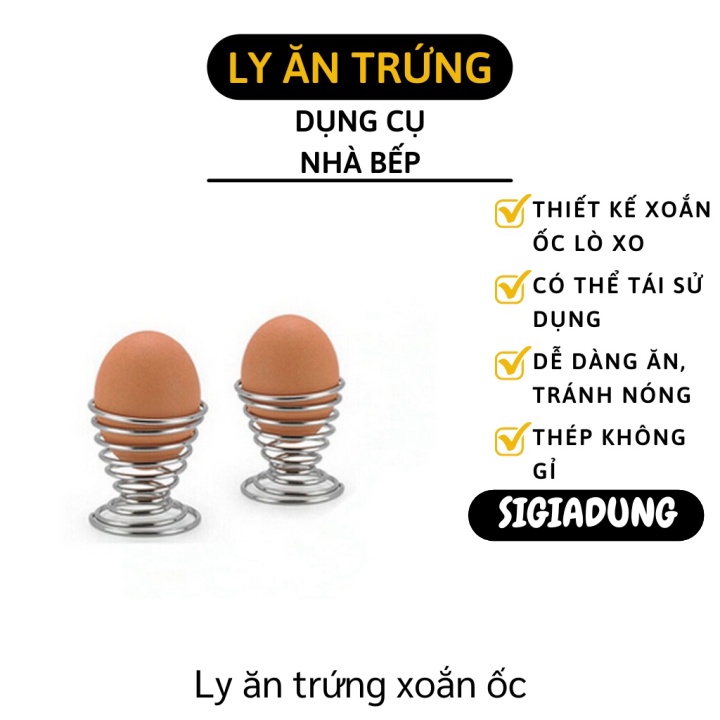 GIÁ SỈ Ly ăn hột vịt lộn vòng xoắn bằng inox 5189