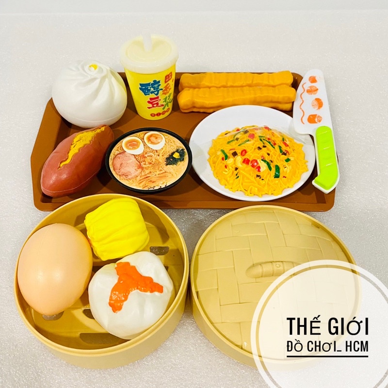 MỚI VỀ-RẺ ĐẸP] Đồ chơi trẻ em túi đồ bếp, bánh bao xửng hấp kèm khay dành cho bé thích nấu ăn, nhà bếp, chơi bán đồ hàng
