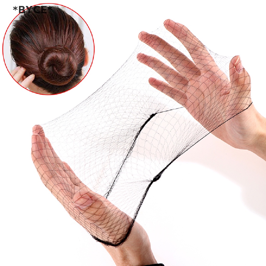 Bộ 100 lưới bọc tóc vô hình màu đen co giãn tiện lợi