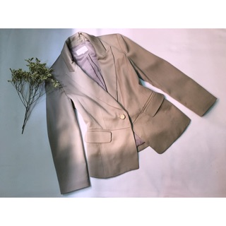 Vest blazer 1 nút vàng túi gập