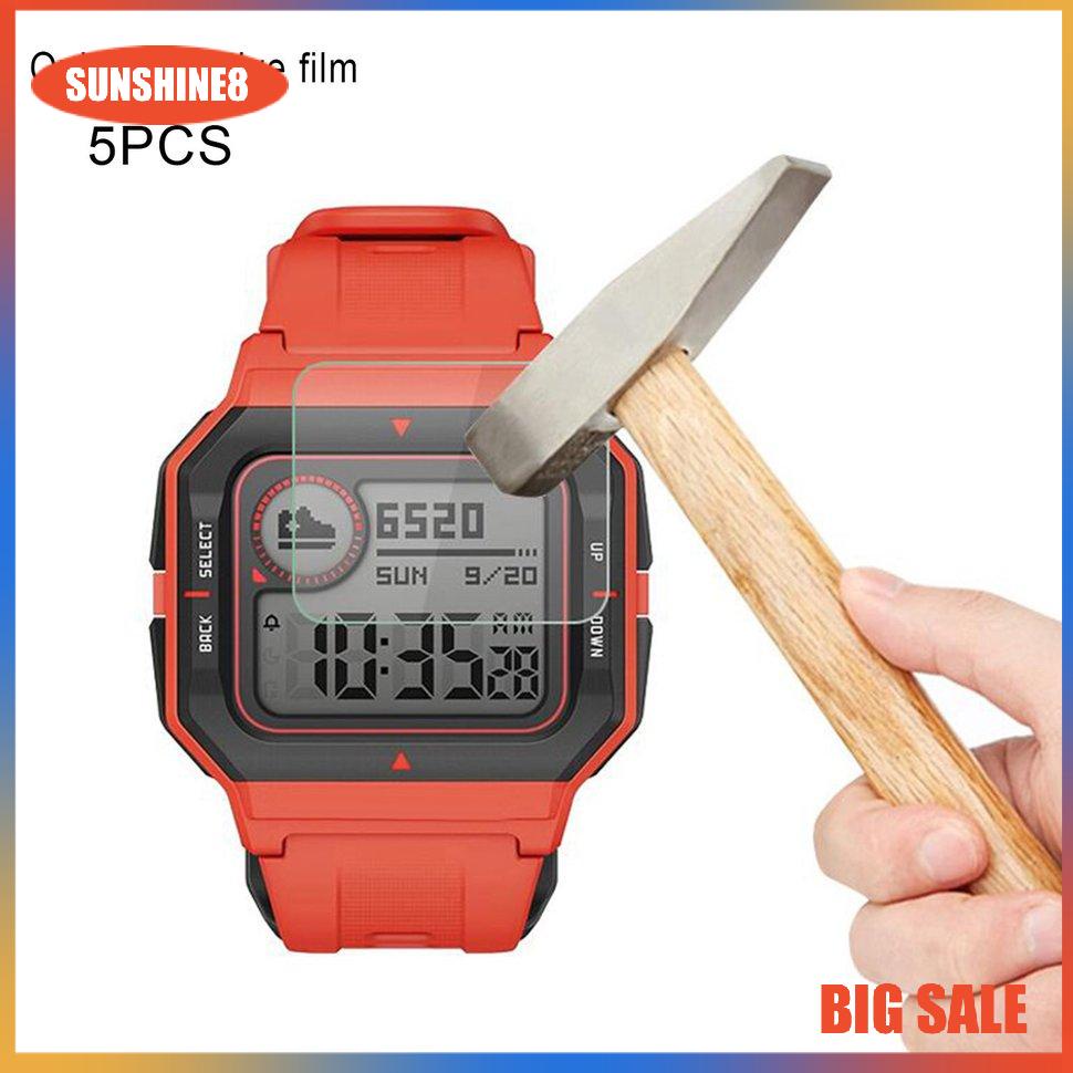 【SUN】Tempered Glass Clear Protective Film Guard Sport Smart Watch Protective Film